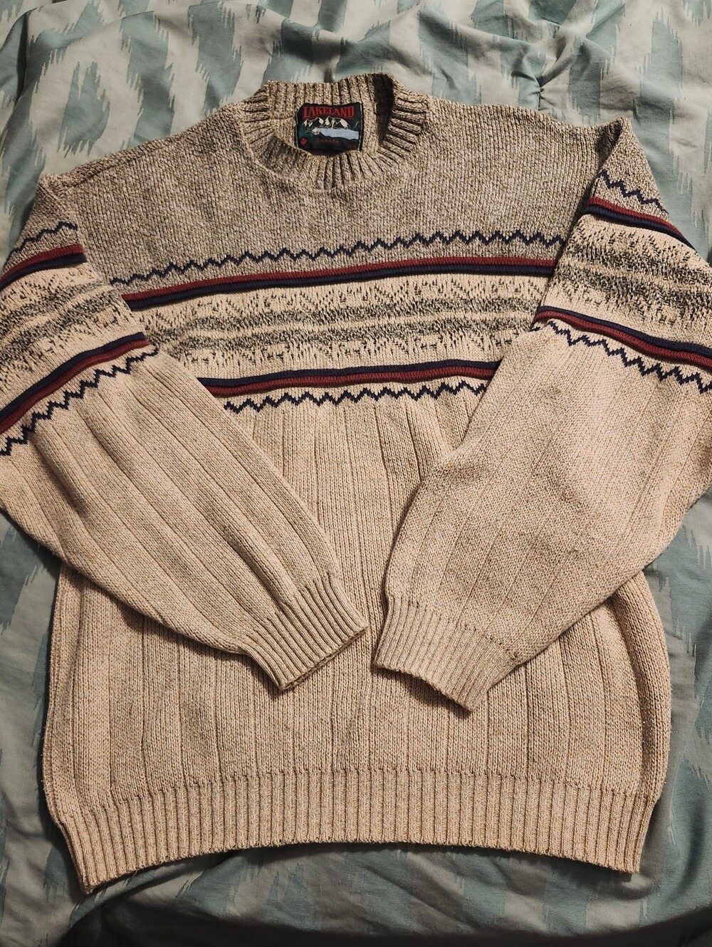 Vintage 90's LakeLand Made In Canada Men's Size Medium Sweater Outdoor
